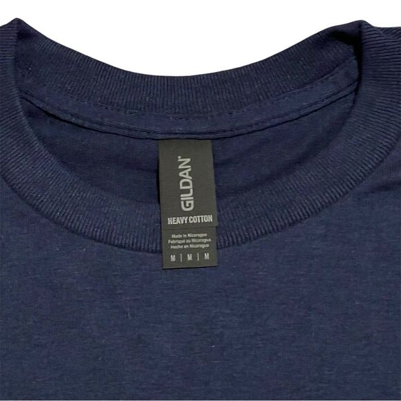 Gildan Heavy Cotton Chickens Everywhere T-Shirt Navy Blue‎ Size Medium - Picture 3 of 4